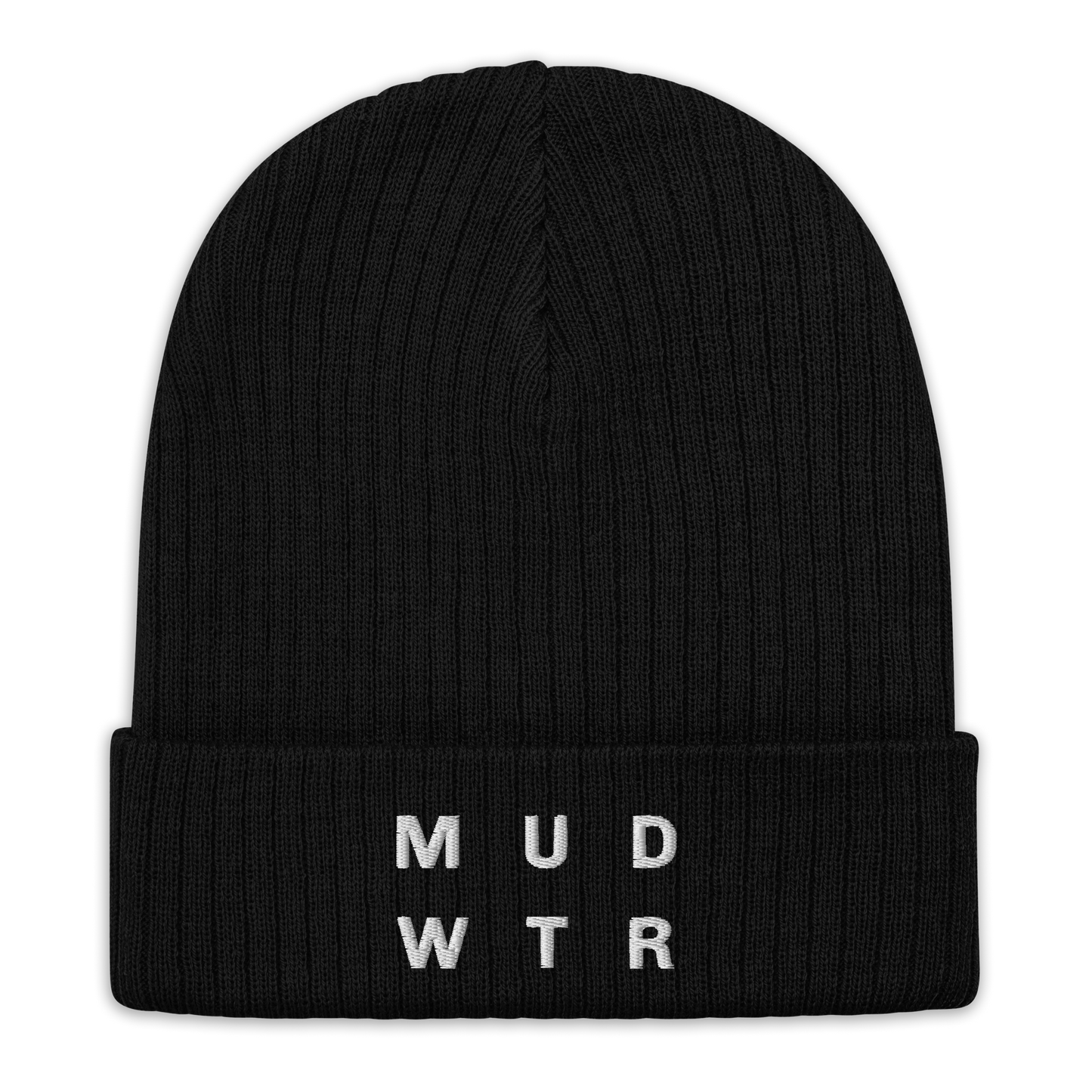 mud-wtr-beanie-o0 ribbed-knit-beanie-black-front-6478f6ebce026.png